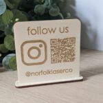 Wooden Stylish QR stand (NFC supported)